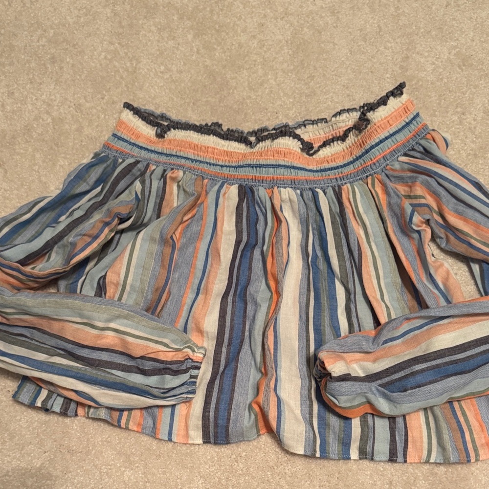 S Forever 21 Striped Off-Shoulder Women's top